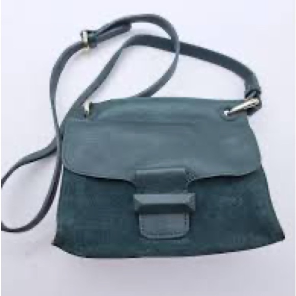 Massimo Dutti Teal Crossbody Bag